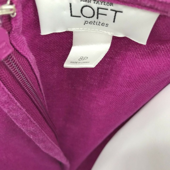 Ann Taylor Loft Cap Sleeve Tie Front Dress Size 8 - Picture 3 of 7